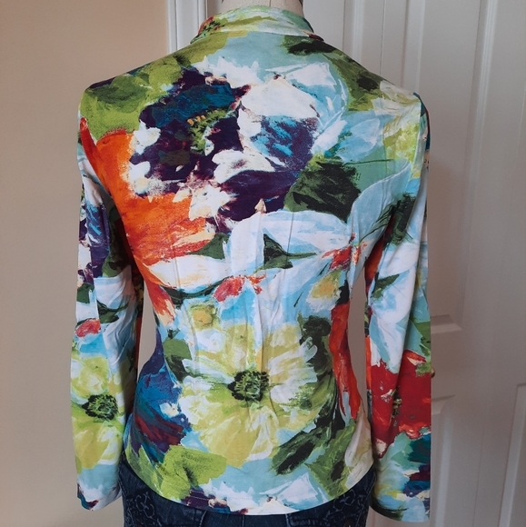 Colourful stretch zip shirt-jacket - Picture 2 of 7